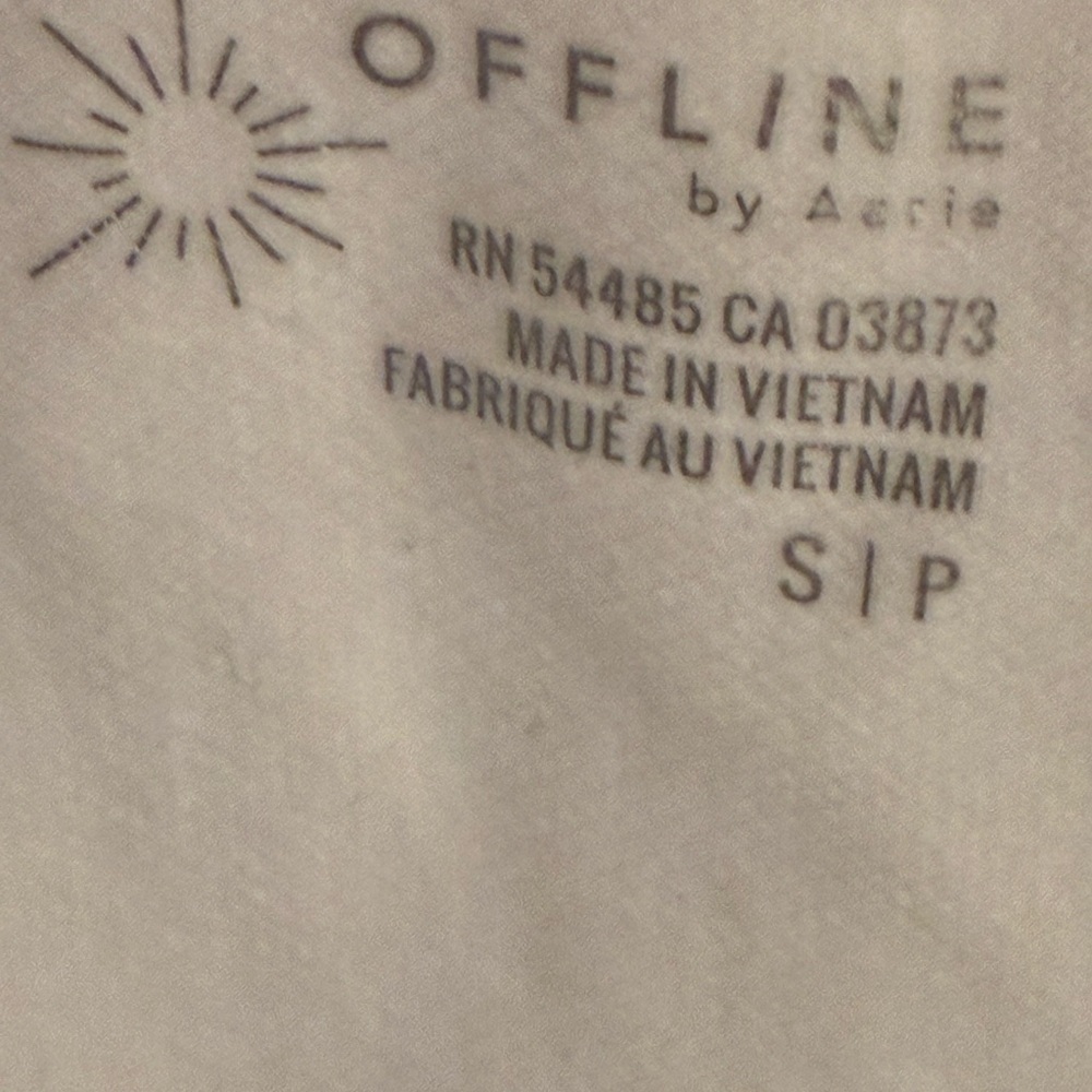 Aerie OFFLINE Game Set Match White Tennis Top Shirt NWT S - Picture 4 of 9
